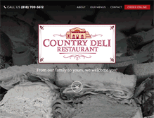 Tablet Screenshot of countrydelirestaurant.com